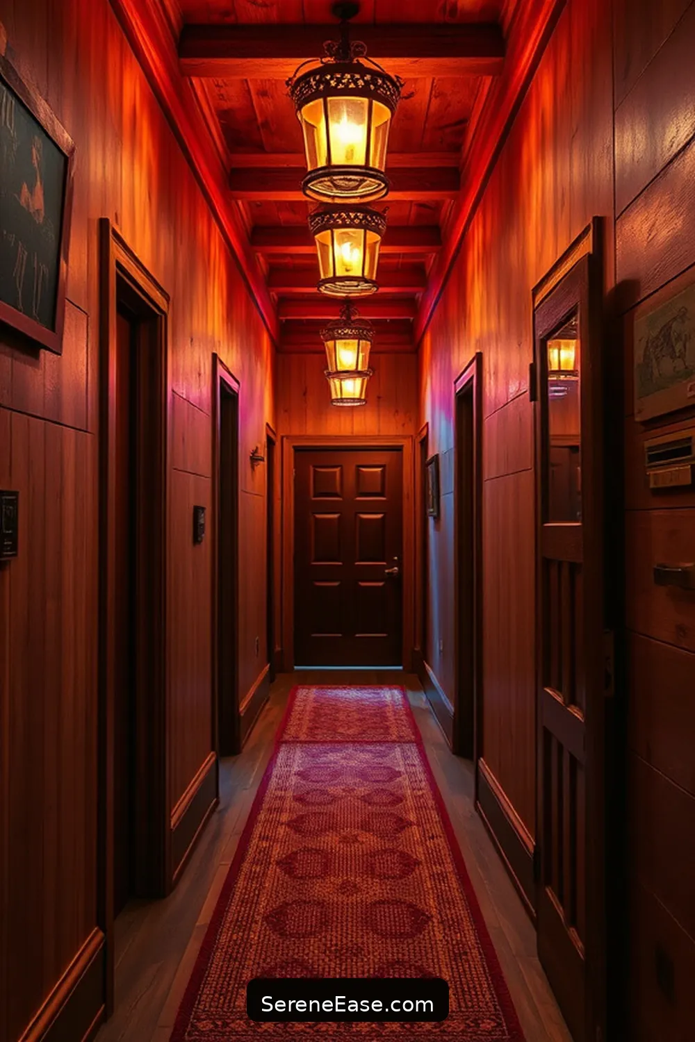 21 Ways to Incorporate Jewel Tones in Rustic Hallway Style 15 Add Accent Lighting in Rich Colors for 21 Ways to Incorporate Jewel Tones in Rustic Hallway Style