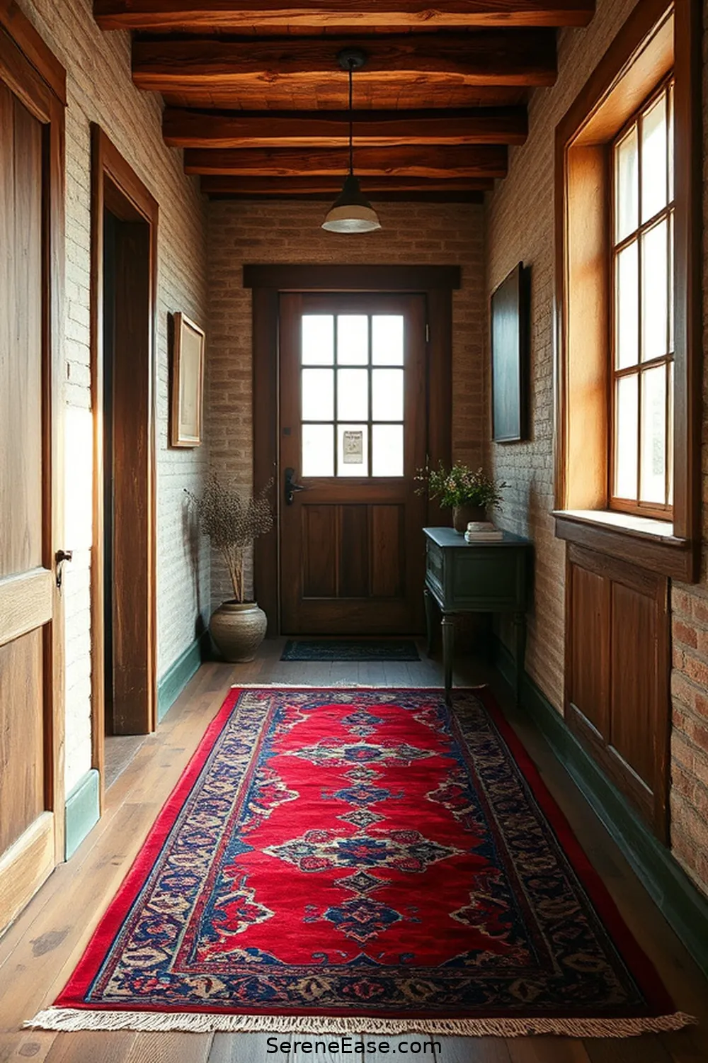 21 Ways to Incorporate Jewel Tones in Rustic Hallway Style 3 Add a Statement Rug for 21 Ways to Incorporate Jewel Tones in Rustic Hallway Style
