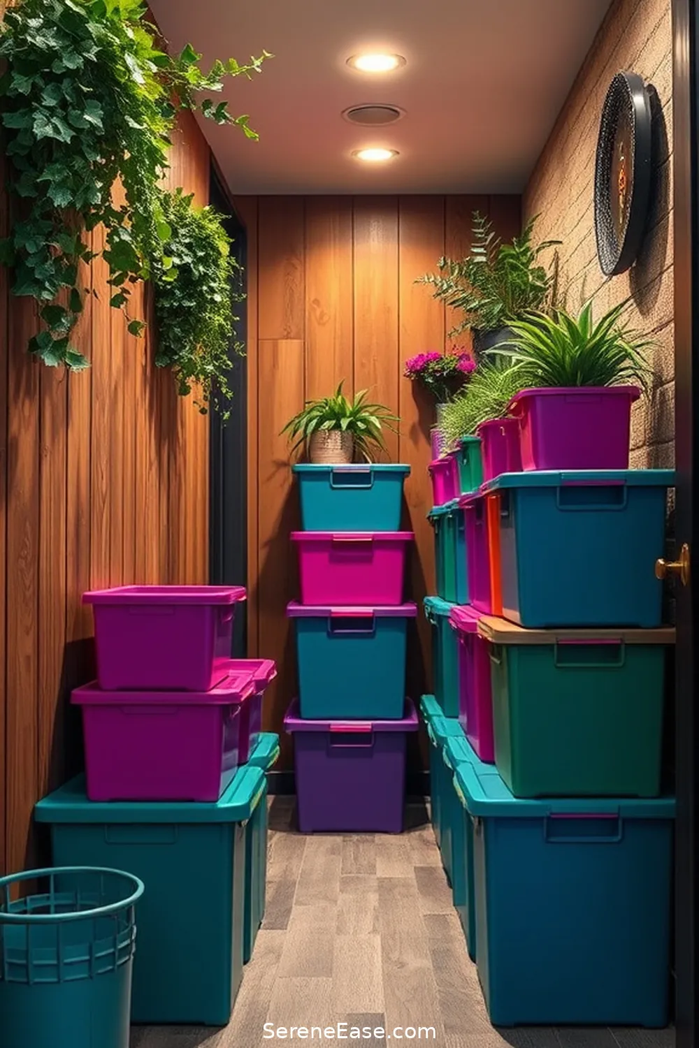21 Ways to Incorporate Jewel Tones in Rustic Hallway Style 17 Choose Colorful Storage Solutions for 21 Ways to Incorporate Jewel Tones in Rustic Hallway Style
