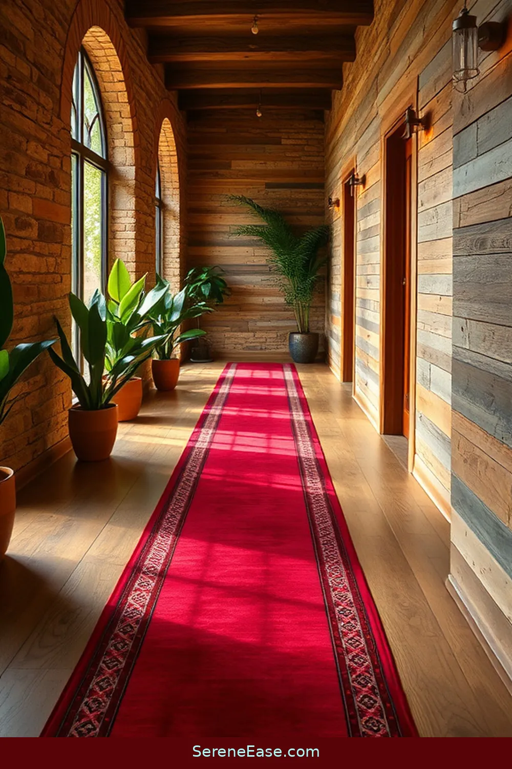 21 Ways to Incorporate Jewel Tones in Rustic Hallway Style 13 Install a Colorful Runner for 21 Ways to Incorporate Jewel Tones in Rustic Hallway Style