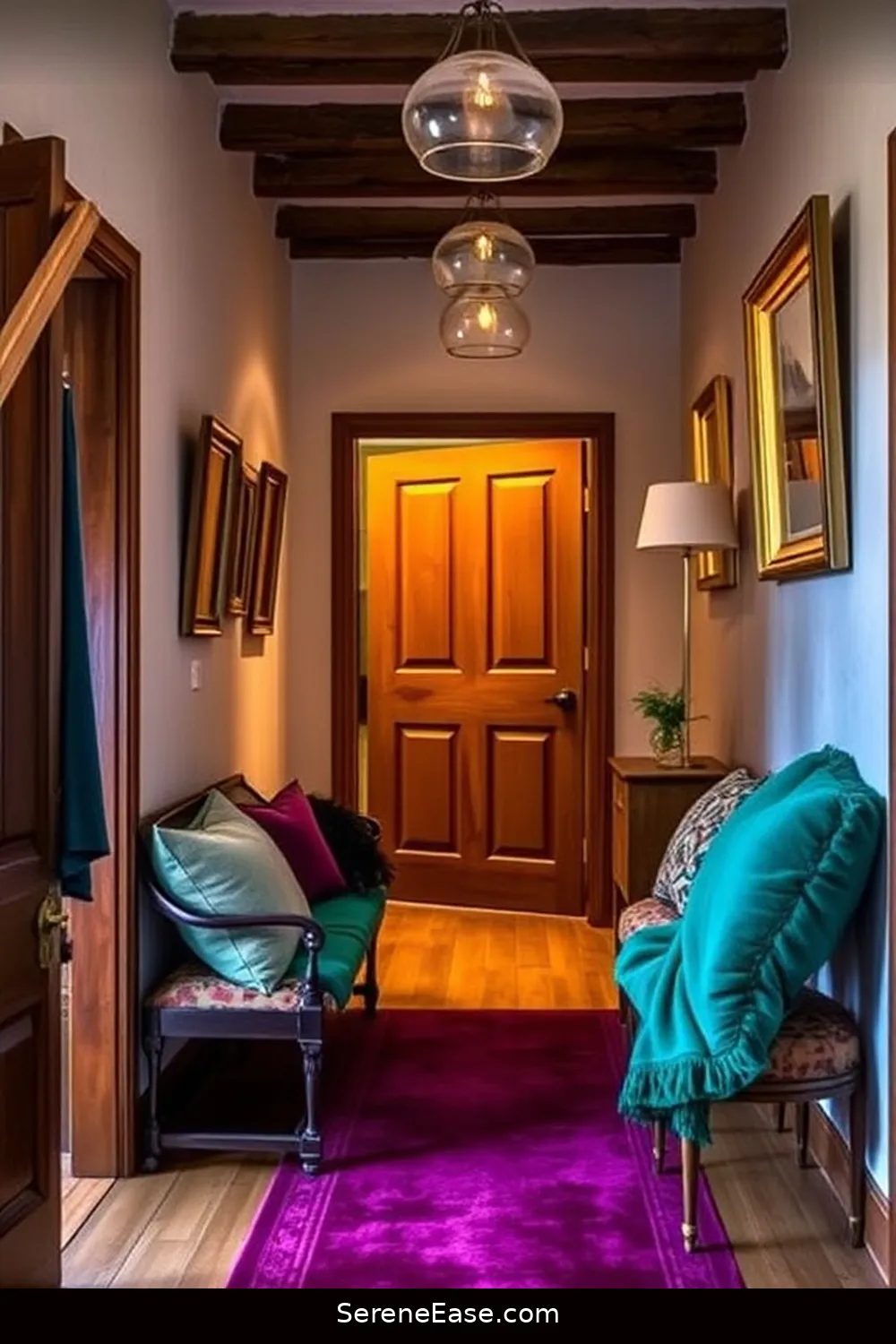 21 Ways to Incorporate Jewel Tones in Rustic Hallway Style 19 Use Jewel-Toned Accessories for 21 Ways to Incorporate Jewel Tones in Rustic Hallway Style
