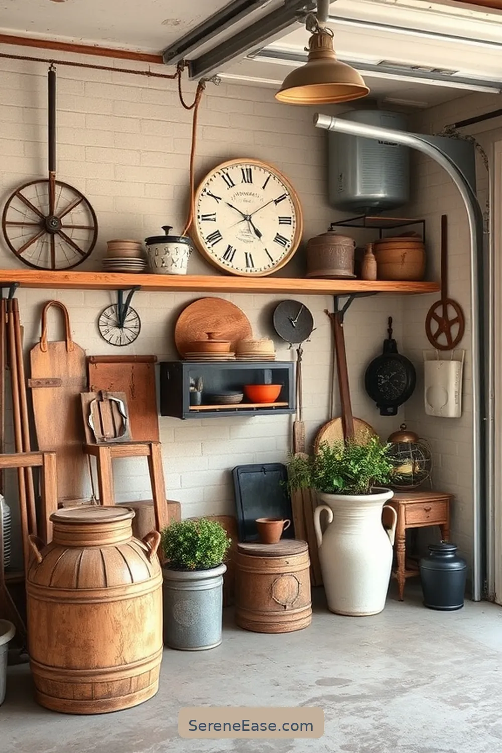 21 Ways to Incorporate Neutral Tones in Rustic Garage Style 10 Accessorize With Vintage Metal in Soft Hues for 21 Ways to Incorporate Neutral Tones in Rustic Garage Style