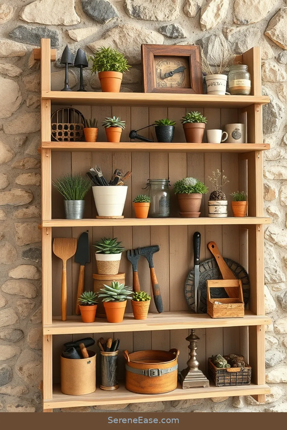 21 Ways to Incorporate Neutral Tones in Rustic Garage Style 9 Install Rustic Shelving in Neutral Tones for 21 Ways to Incorporate Neutral Tones in Rustic Garage Style