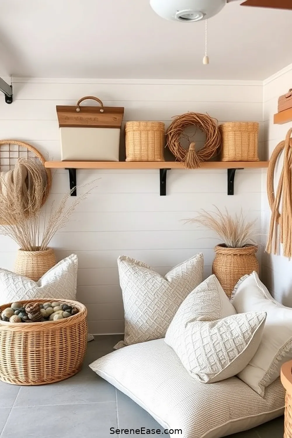 21 Ways to Incorporate Neutral Tones in Your Coastal Style Garage 16 Use Neutral Tones in Decorative Pillows for 21 Ways to Incorporate Neutral Tones in Your Coastal Style Garage