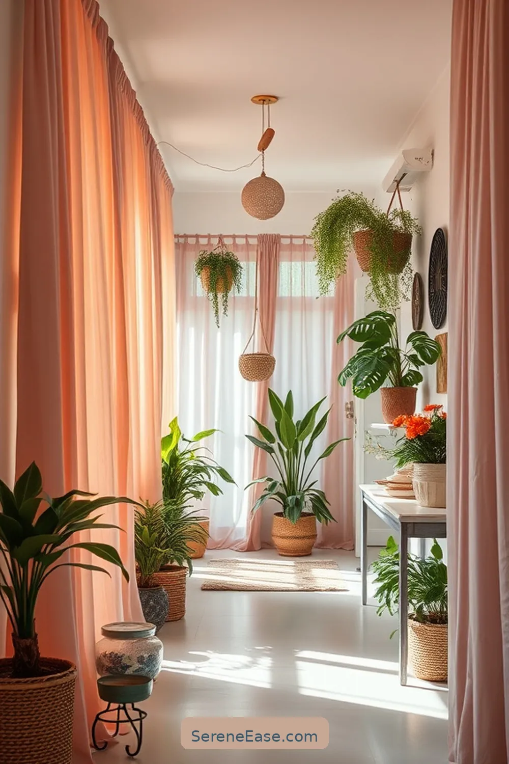 21 Ways to Incorporate Pastels in a Bohemian Hallway Style 12 11. Utilize Pastel Curtains for Softness for 21 Ways to Incorporate Pastels in a Bohemian Hallway Style