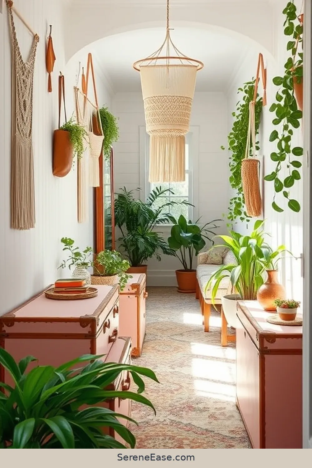 21 Ways to Incorporate Pastels in a Bohemian Hallway Style 14 13. Add Vintage Pastel Trunks for 21 Ways to Incorporate Pastels in a Bohemian Hallway Style