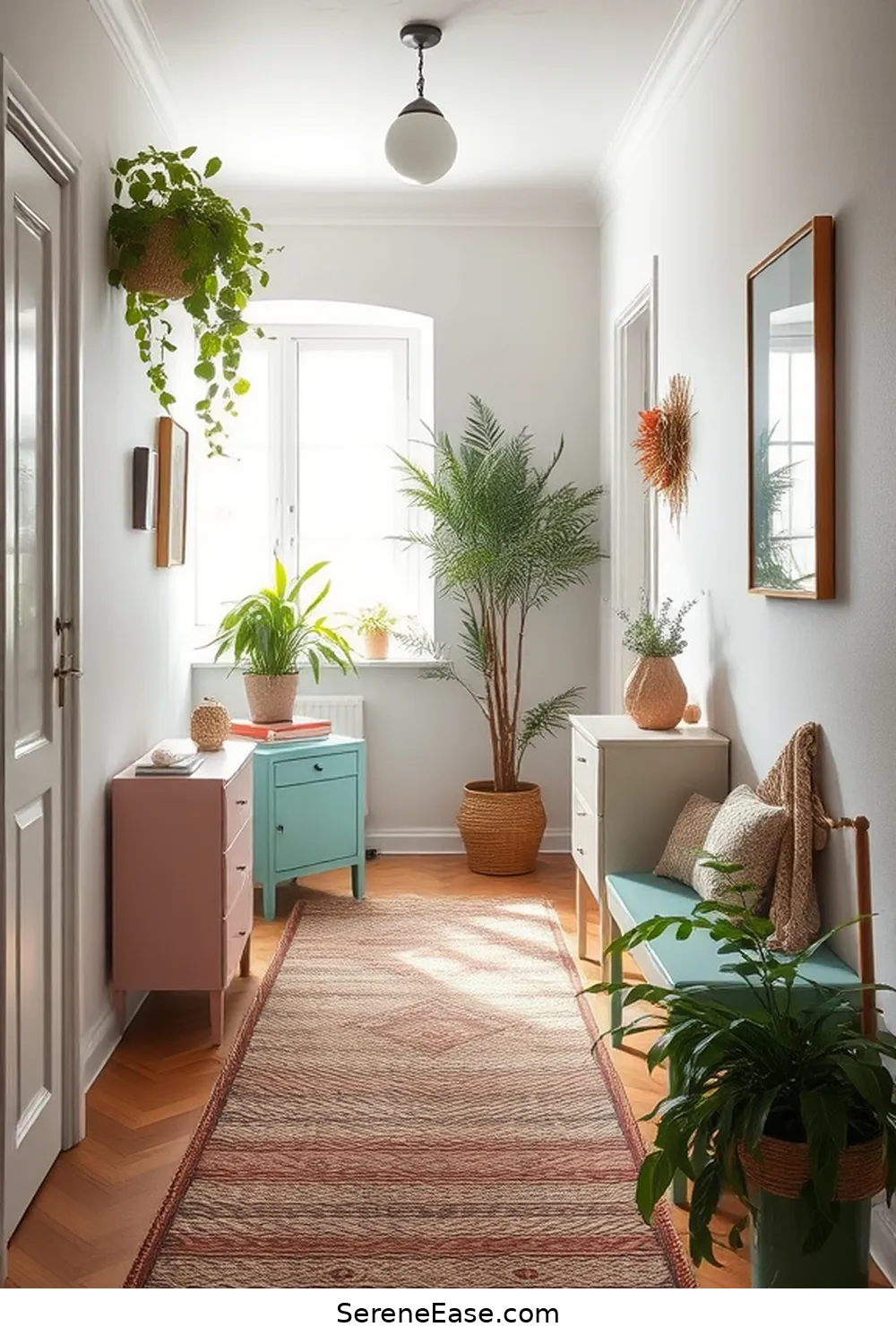 21 Ways to Incorporate Pastels in a Bohemian Hallway Style 19 18. Use Pastel Paint for Accent Furniture for 21 Ways to Incorporate Pastels in a Bohemian Hallway Style