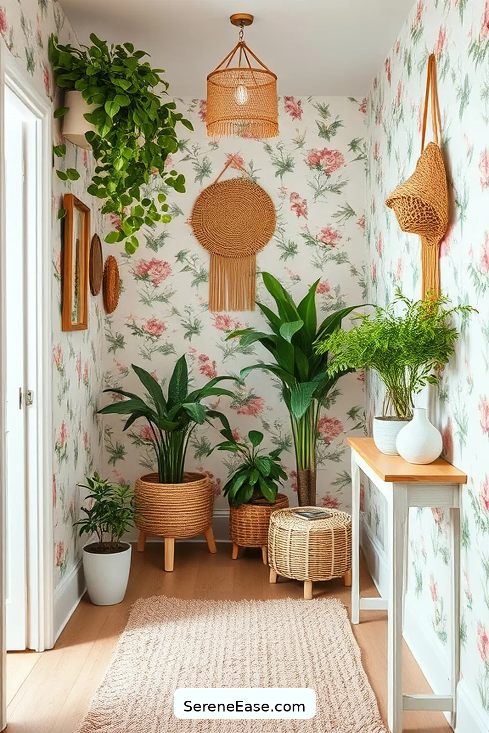 21 Ways to Incorporate Pastels in a Bohemian Hallway Style 3 2. Use Pastel Wallpaper With Bohemian Patterns for 21 Ways to Incorporate Pastels in a Bohemian Hallway Style
