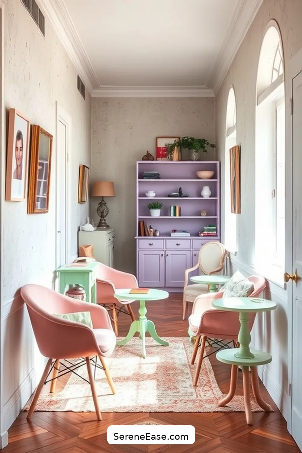 21 Ways to Incorporate Pastels in a Bohemian Hallway Style 9 8. Mix Pastel Furniture Pieces for 21 Ways to Incorporate Pastels in a Bohemian Hallway Style