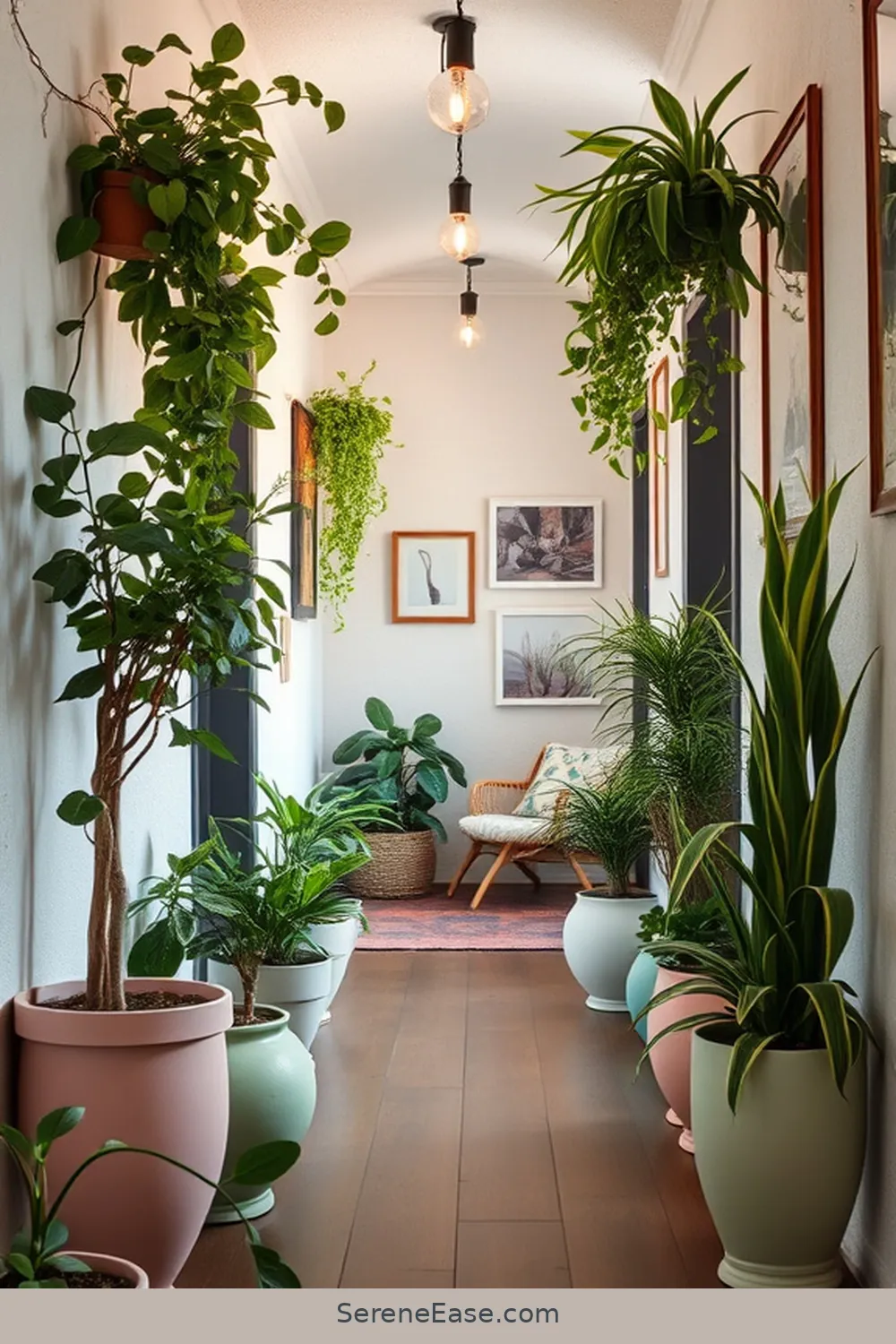 21 Ways to Incorporate Pastels in a Bohemian Hallway Style 10 9. Add Plants in Pastel Pots for 21 Ways to Incorporate Pastels in a Bohemian Hallway Style