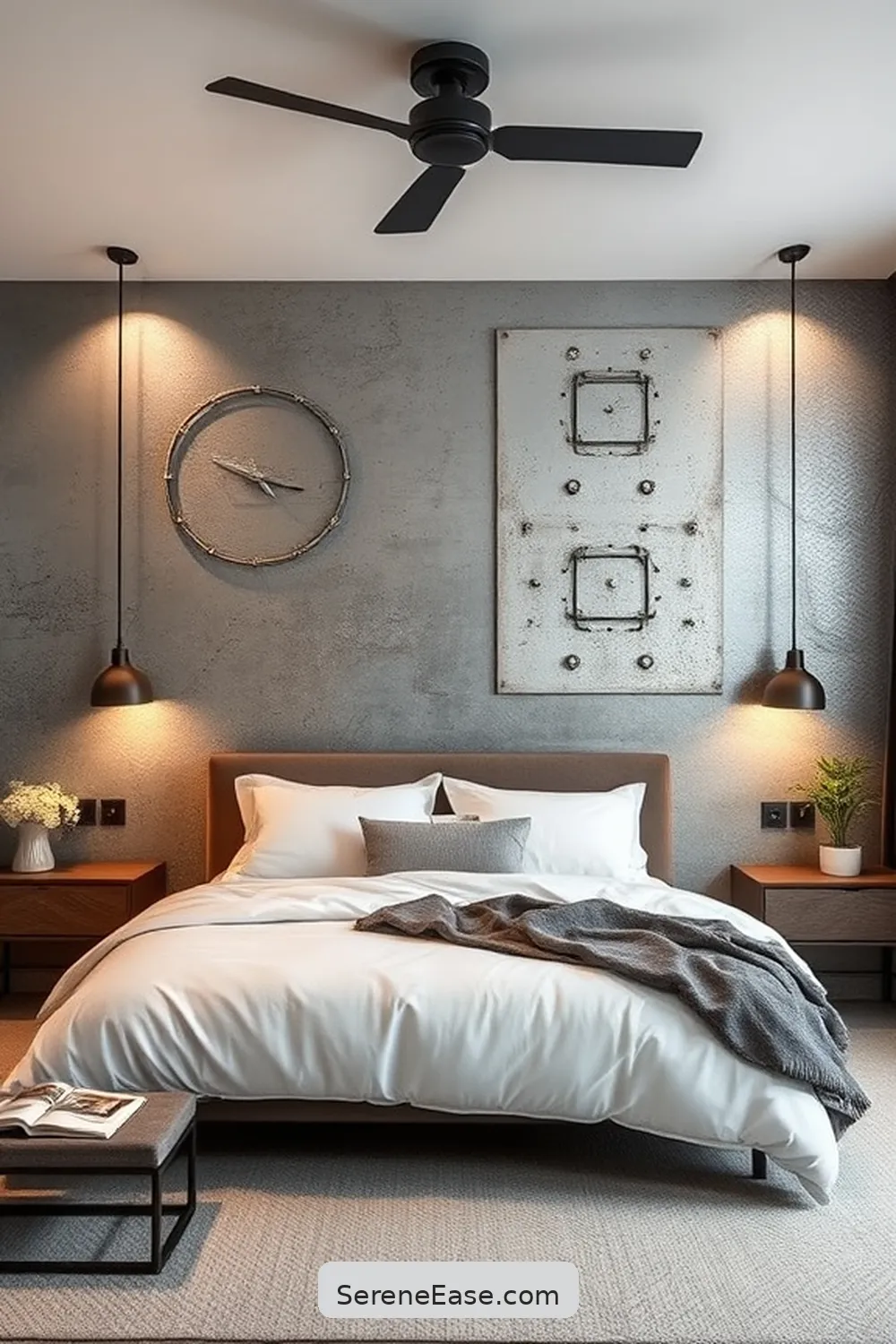 21 Ways to Use Metallic Accents in an Industrial Style Bedroom 11 Add a Metallic Accent Wall for 21 Ways to Use Metallic Accents in an Industrial Style Bedroom