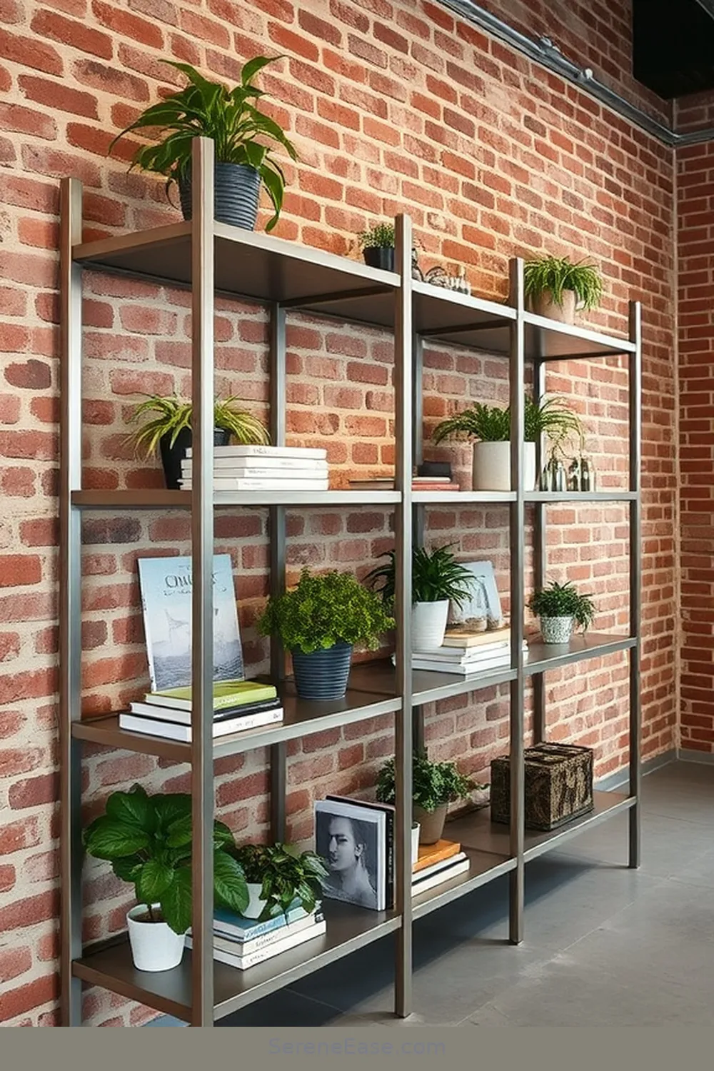 21 Ways to Use Metallic Accents in an Industrial Style Bedroom 8 Choose Industrial-Style Metallic Shelving for 21 Ways to Use Metallic Accents in an Industrial Style Bedroom