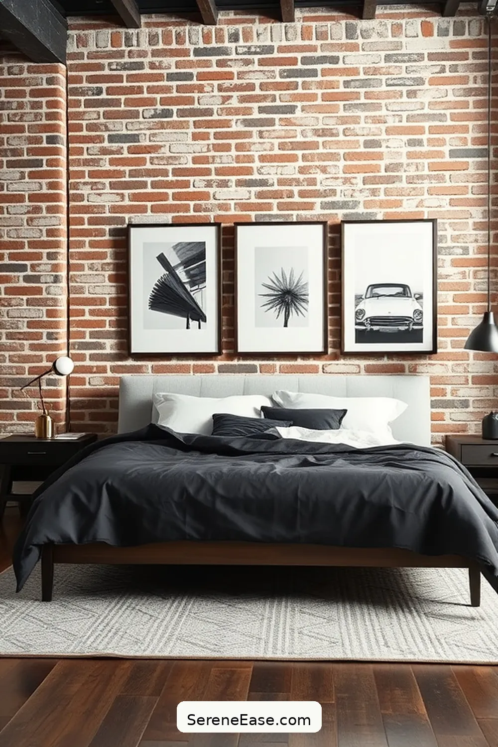 21 Ways to Use Metallic Accents in an Industrial Style Bedroom 12 Utilize Metallic Picture Frames for 21 Ways to Use Metallic Accents in an Industrial Style Bedroom