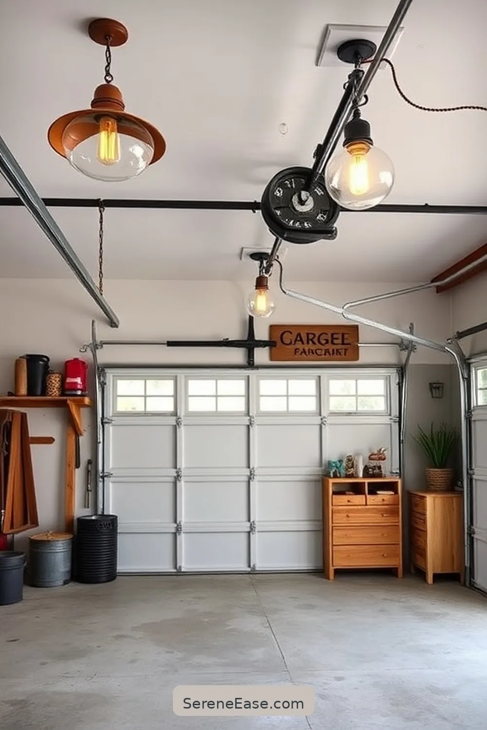 21 Ways to Use Neutral Tones in Your Garage With Modern Farmhouse Style 6 Add Vintage-Inspired Lighting Fixtures for 21 Ways to Use Neutral Tones in Your Garage With Modern Farmhouse Style