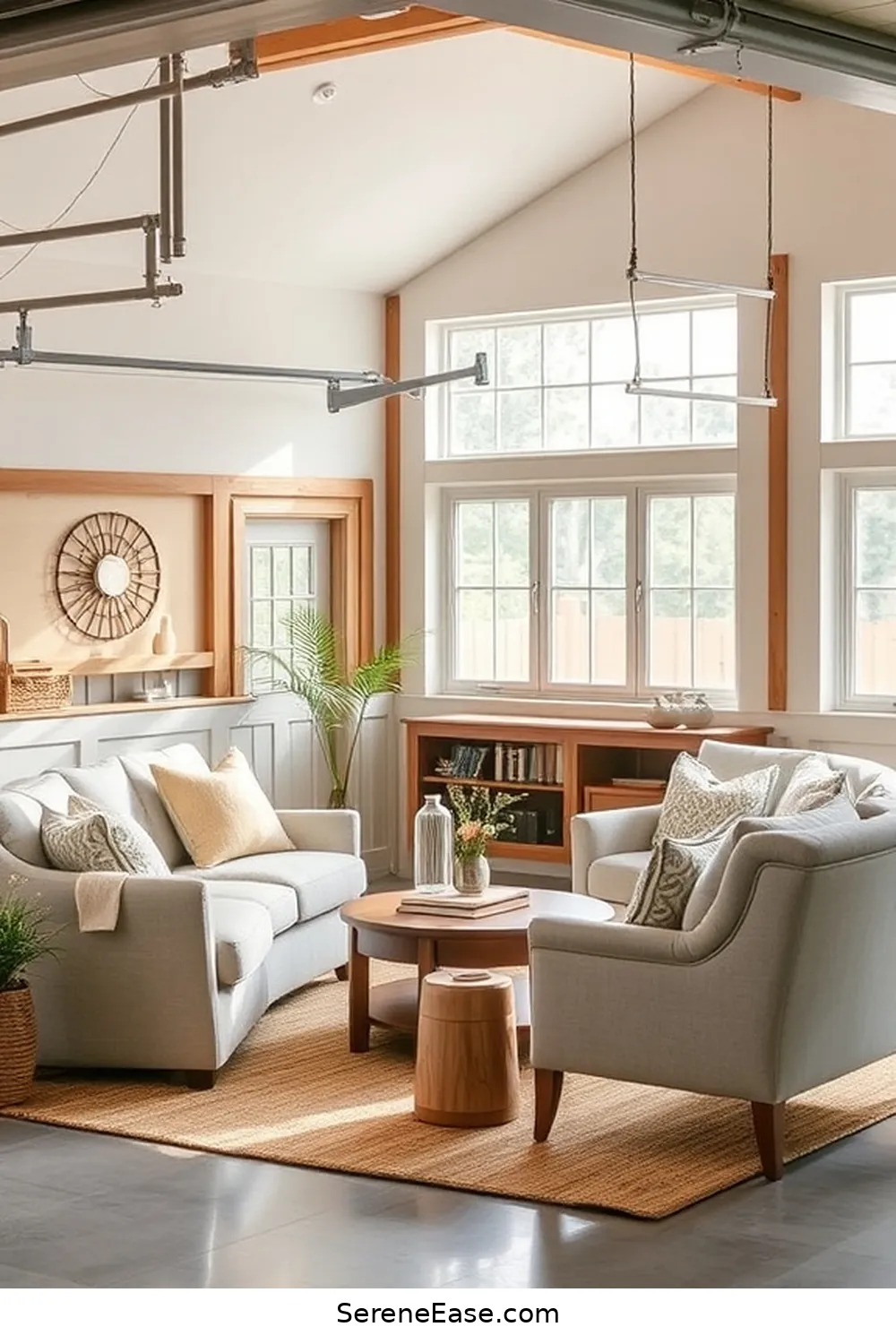 21 Ways to Use Neutral Tones in Your Garage With Modern Farmhouse Style 7 Create a Cozy Seating Area With Neutral Upholstery for 21 Ways to Use Neutral Tones in Your Garage With Modern Farmhouse Style