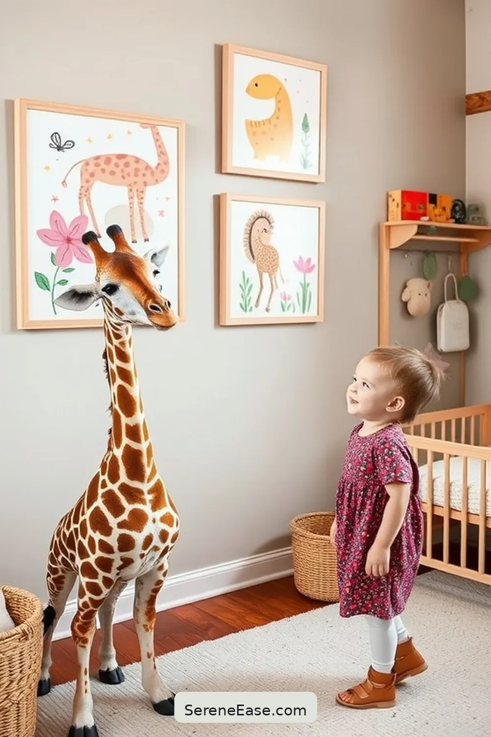 22 Bold and Bright Ideas for Rustic Nursery Style 6 Add Whimsical Wall Art for 22 Bold and Bright Ideas for Rustic Nursery Style