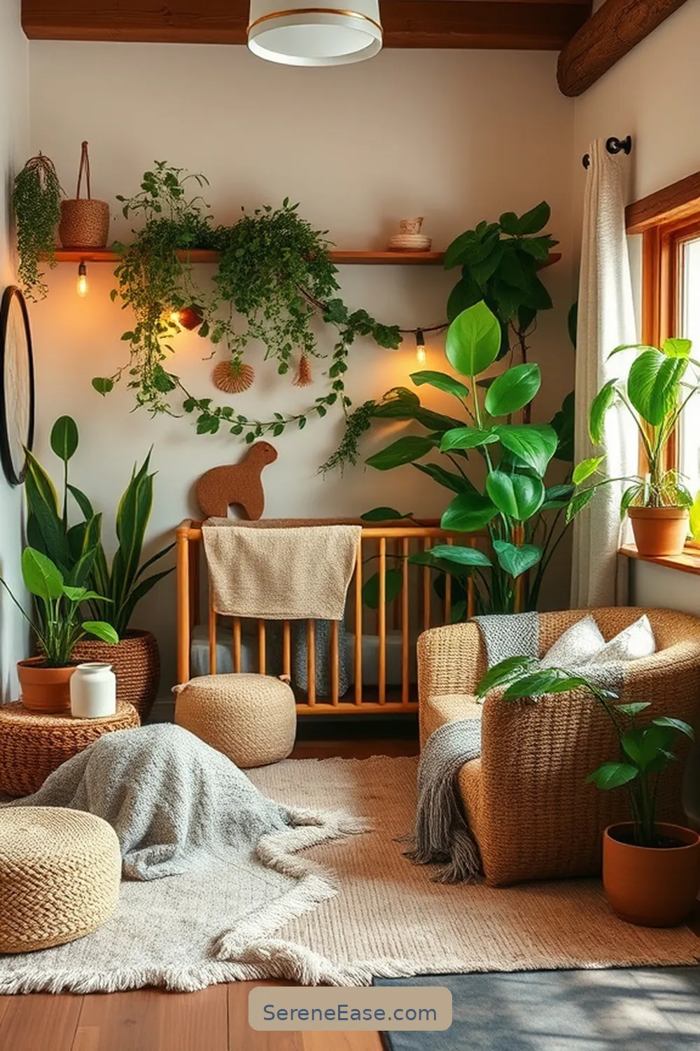 22 Bold and Bright Ideas for Rustic Nursery Style 18 Implement Indoor Plants for 22 Bold and Bright Ideas for Rustic Nursery Style