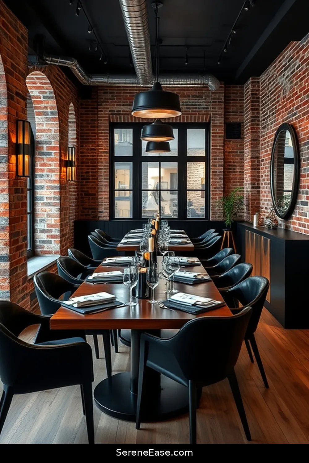 22 Ideas for Monochromatic Dining Room Industrial Style 7 Feature Exposed Brick Walls for 22 Ideas for Monochromatic Dining Room Industrial Style