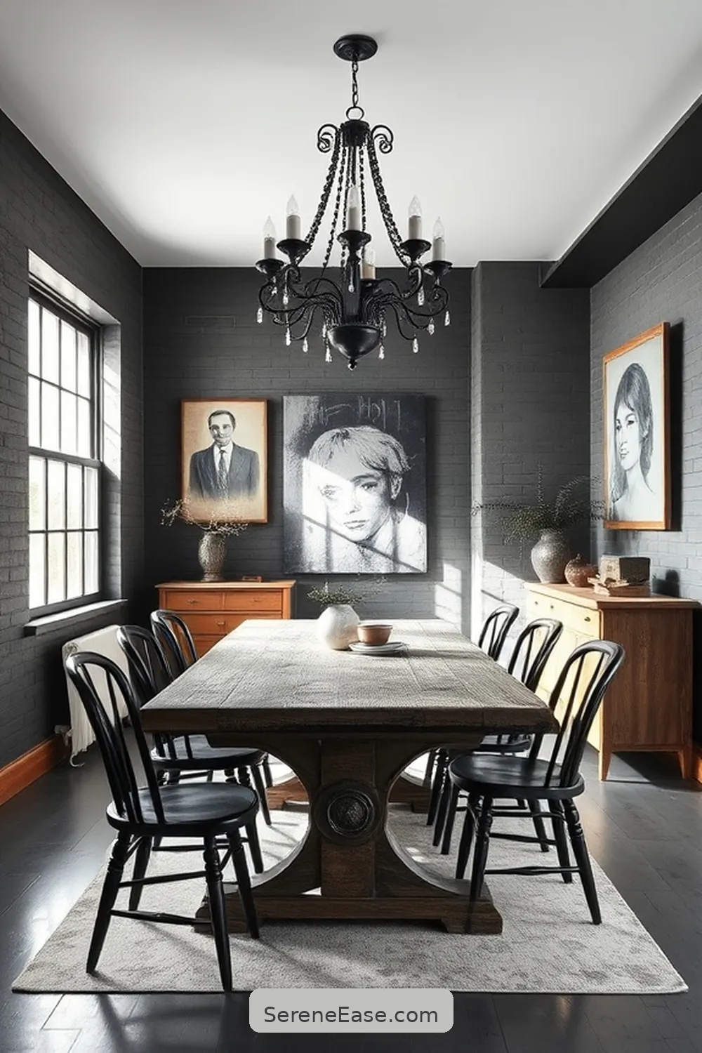 22 Ideas for Monochromatic Dining Room Industrial Style 11 Include Vintage Accessories for 22 Ideas for Monochromatic Dining Room Industrial Style