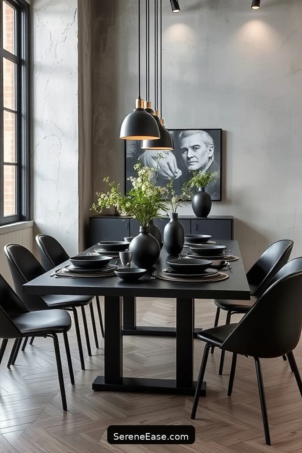 22 Ideas for Monochromatic Dining Room Industrial Style 15 Showcase Statement Tableware for 22 Ideas for Monochromatic Dining Room Industrial Style