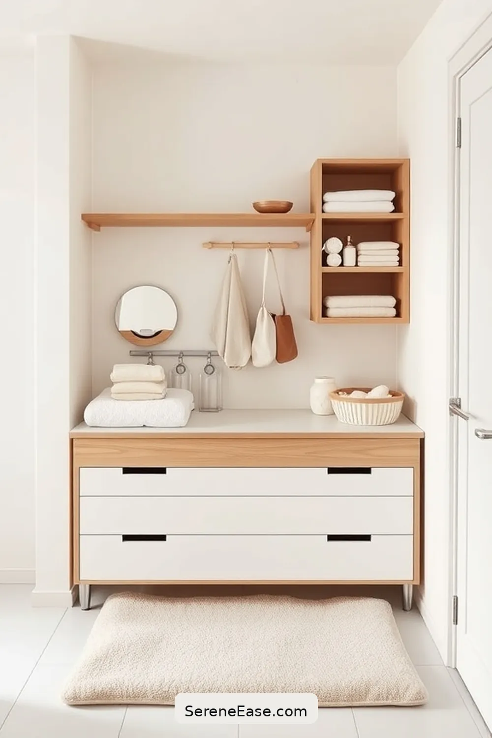 22 Inspiring Ideas for a Neutral Tones Nursery in Minimalist Style 10 Functional Changing Stations for 22 Inspiring Ideas for a Neutral Tones Nursery in Minimalist Style