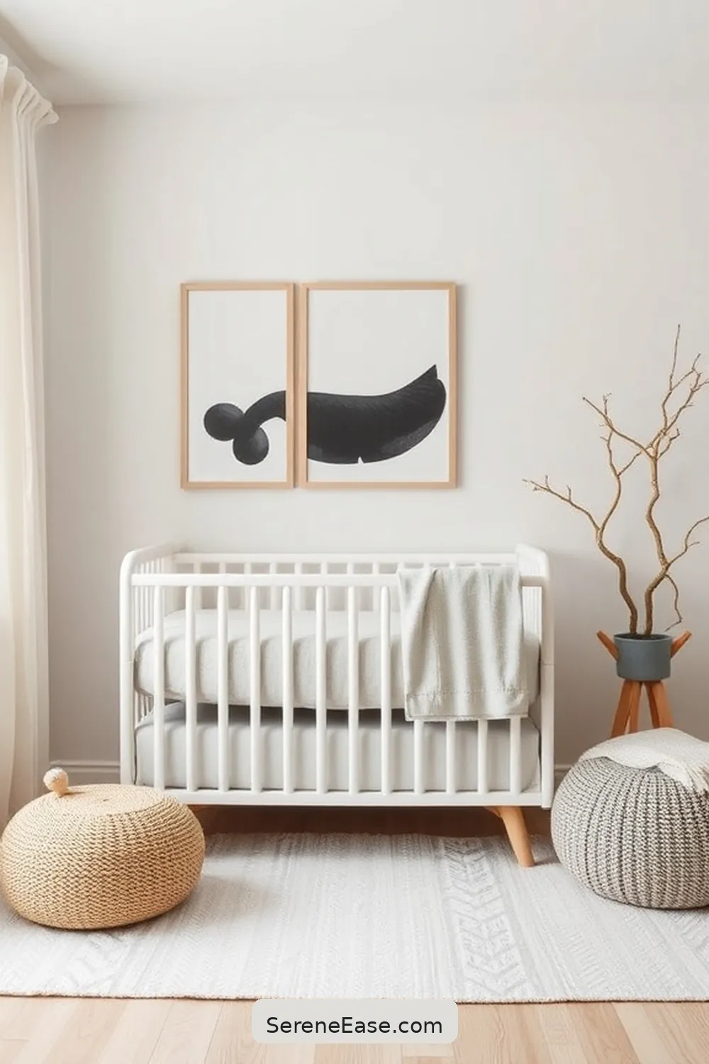 22 Inspiring Ideas for a Neutral Tones Nursery in Minimalist Style 11 Monochrome Wall Art for 22 Inspiring Ideas for a Neutral Tones Nursery in Minimalist Style