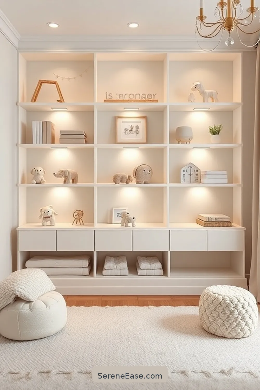 22 Inspiring Ideas for a Neutral Tones Nursery in Minimalist Style 18 Simplistic Shelving Units for 22 Inspiring Ideas for a Neutral Tones Nursery in Minimalist Style