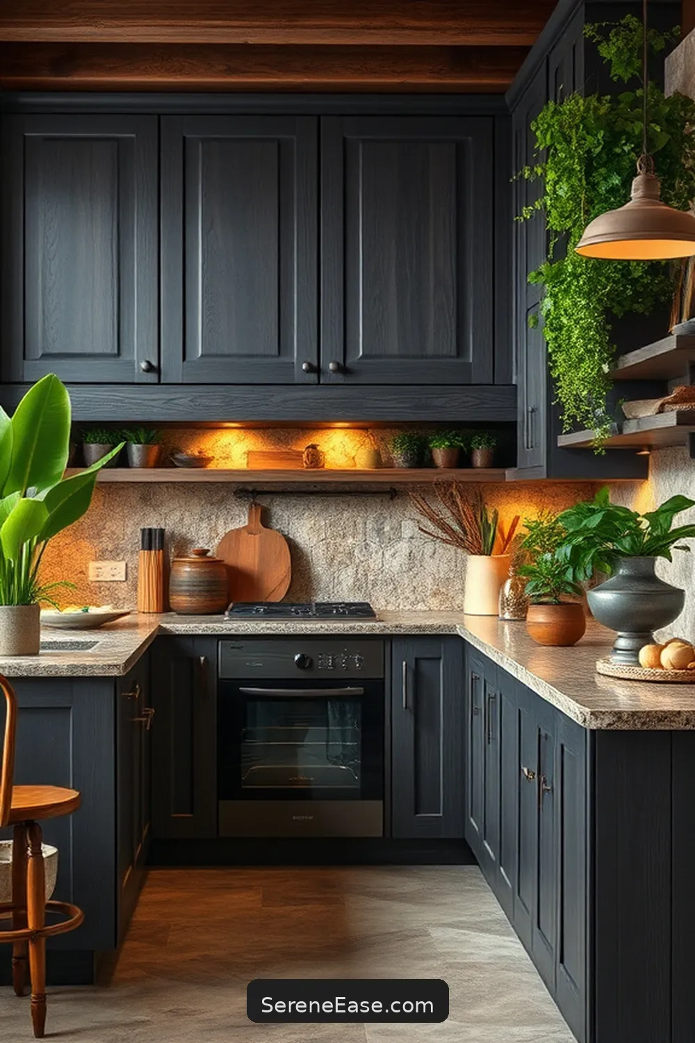 22 Monochromatic Kitchen Ideas in Rustic Style 3 Charcoal Gray Warmth for 22 Monochromatic Kitchen Ideas in Rustic Style