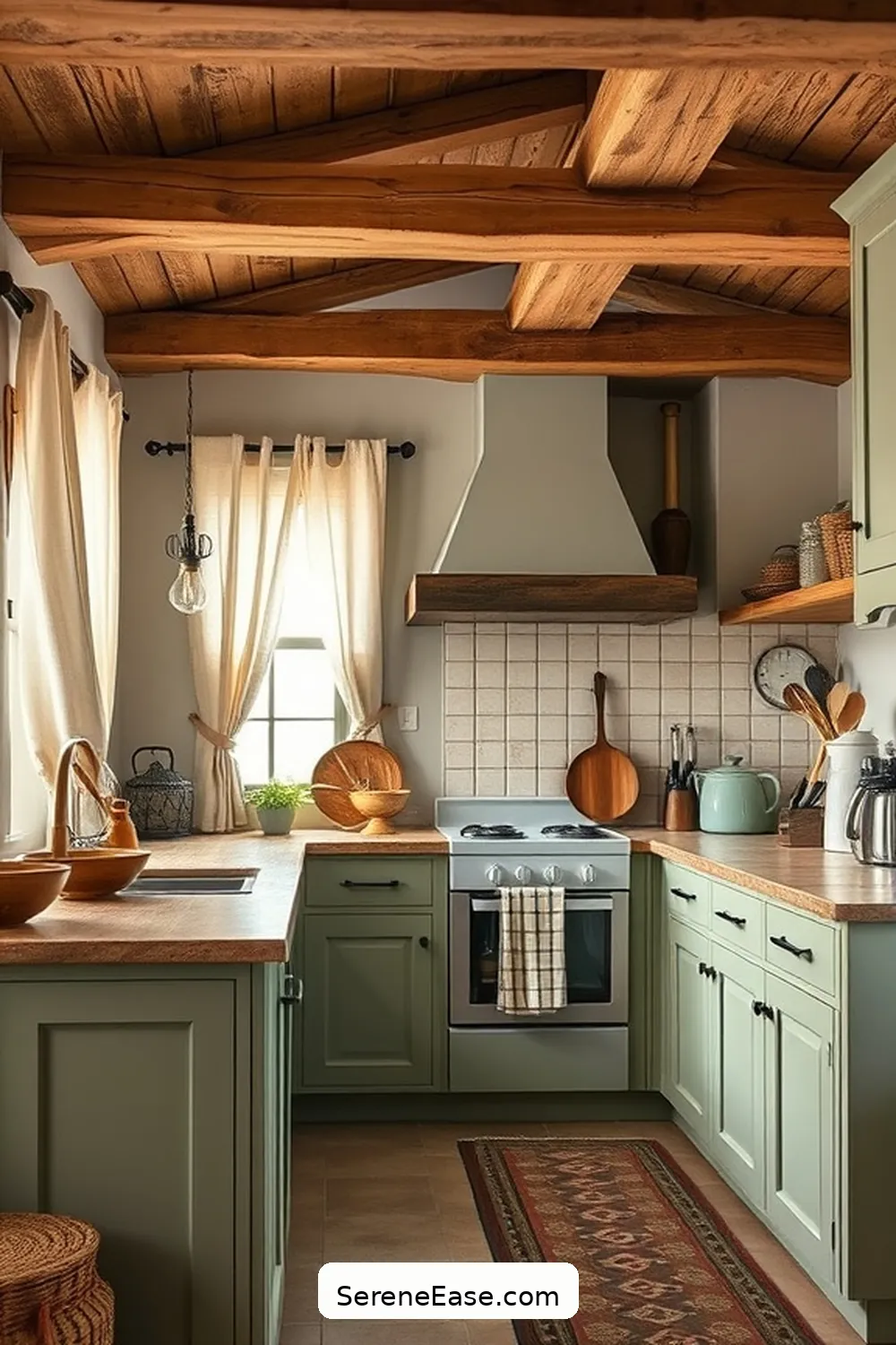22 Monochromatic Kitchen Ideas in Rustic Style 10 Muted Sage Green for 22 Monochromatic Kitchen Ideas in Rustic Style