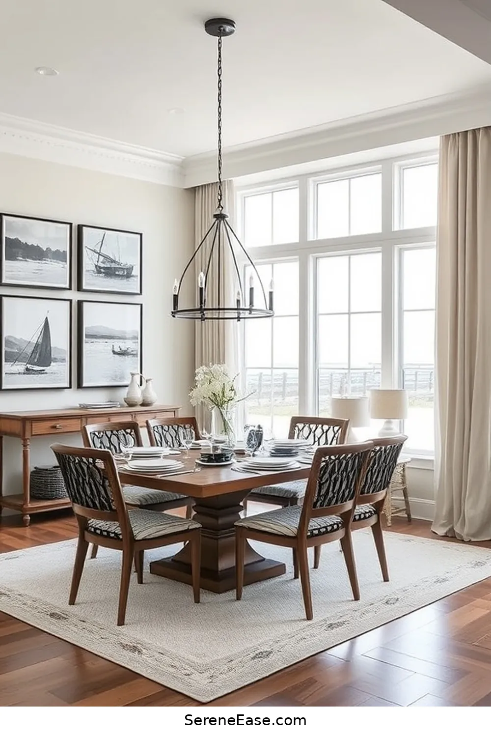 22 Stunning Black and White Coastal Style Dining Room Ideas 5 Beach-Inspired Artwork in Black and White for 22 Stunning Black and White Coastal Style Dining Room Ideas