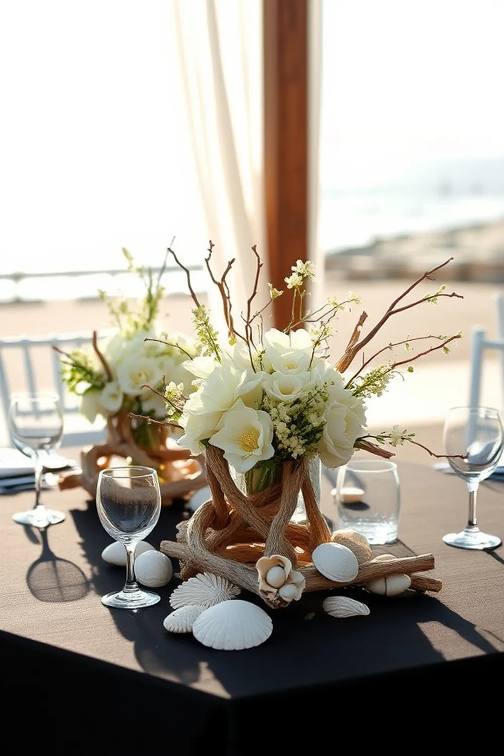 22 Stunning Black and White Coastal Style Dining Room Ideas 7 Coastal-Themed Centerpieces for 22 Stunning Black and White Coastal Style Dining Room Ideas