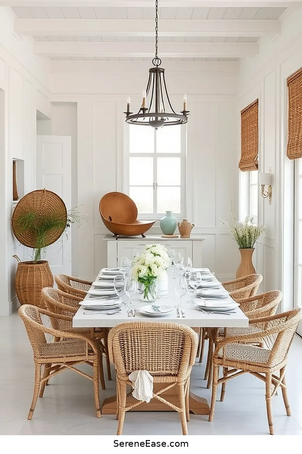 22 Stunning Black and White Coastal Style Dining Room Ideas 2 Crisp White Walls With Nautical Accents for 22 Stunning Black and White Coastal Style Dining Room Ideas