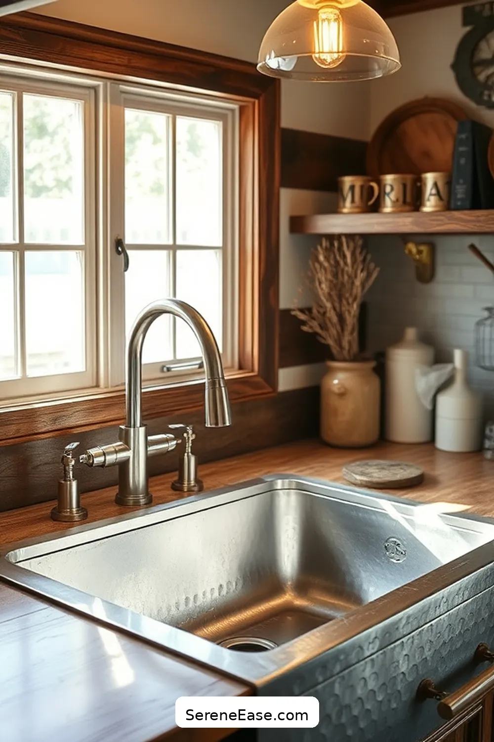 22 Stunning Metallic Accents to Elevate Your Modern Farmhouse Bathroom Style 13 Hammered Metal Sink for 22 Stunning Metallic Accents to Elevate Your Modern Farmhouse Bathroom Style