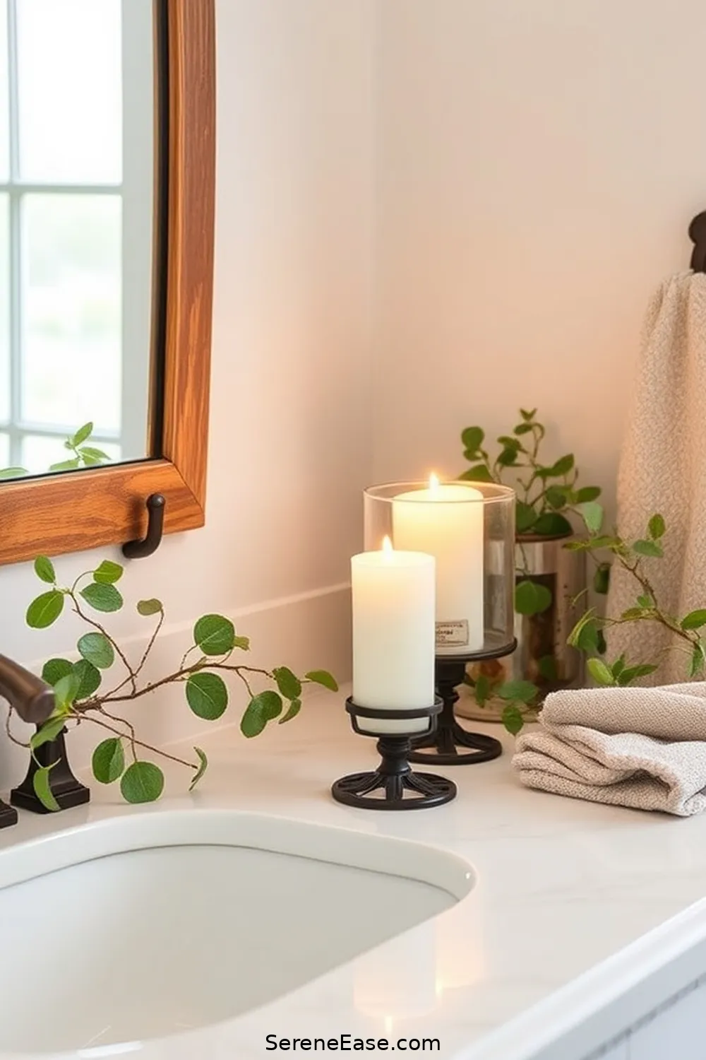 22 Stunning Metallic Accents to Elevate Your Modern Farmhouse Bathroom Style 10 Iron Candle Holders for 22 Stunning Metallic Accents to Elevate Your Modern Farmhouse Bathroom Style