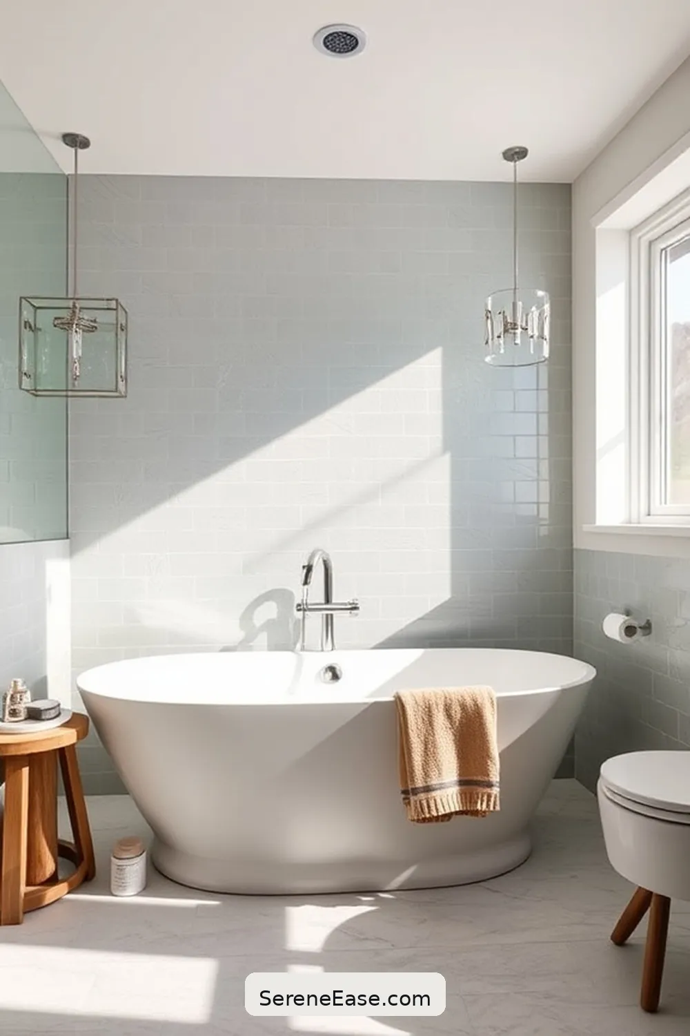 22 Stunning Metallic Accents to Elevate Your Modern Farmhouse Bathroom Style 17 Reflective Glass Tiles for 22 Stunning Metallic Accents to Elevate Your Modern Farmhouse Bathroom Style