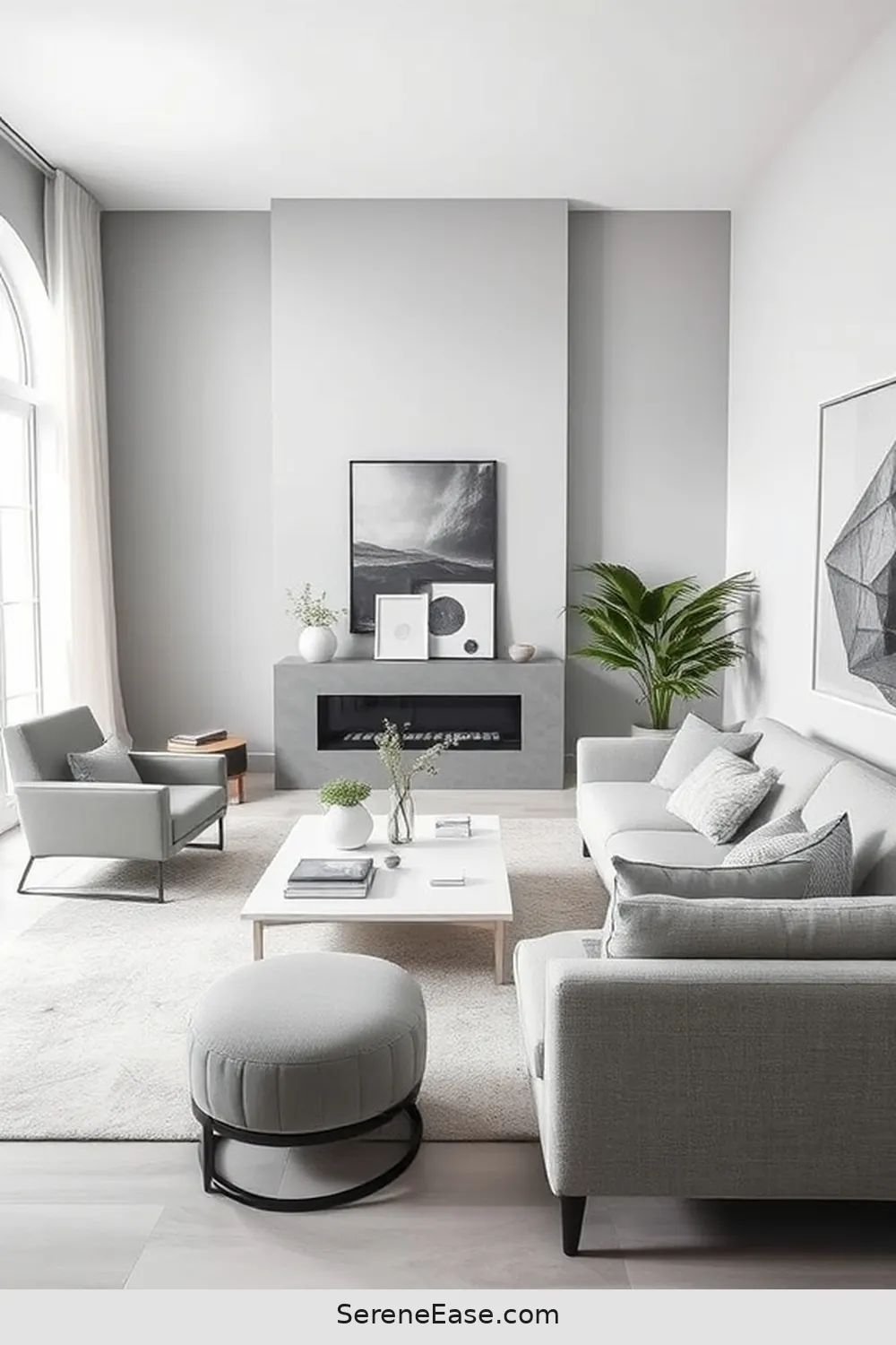 22 Tips for a Monochromatic Minimalist Living Room Style 2 Choose a Base Color for 22 Tips for a Monochromatic Minimalist Living Room Style