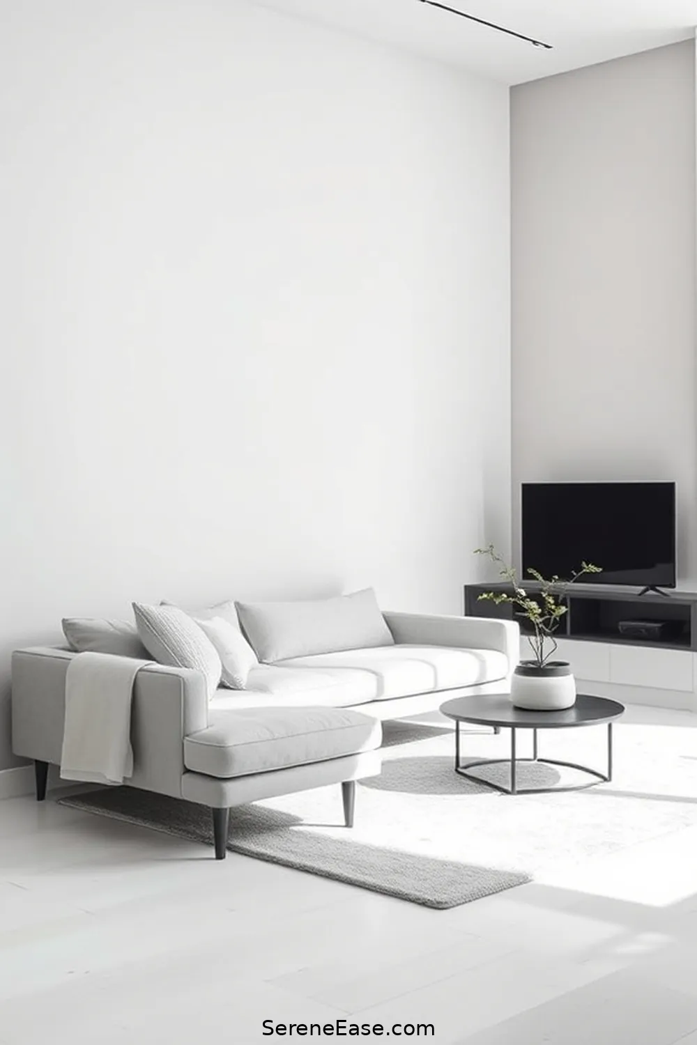 22 Tips for a Monochromatic Minimalist Living Room Style 20 Embrace Negative Space for 22 Tips for a Monochromatic Minimalist Living Room Style