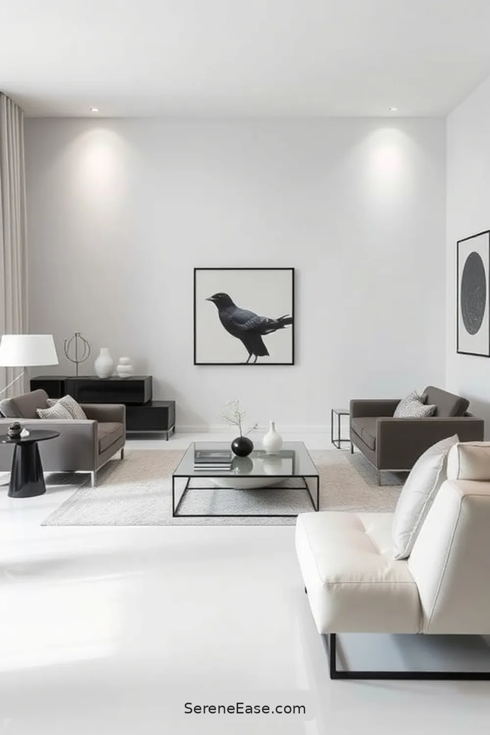 22 Tips for a Monochromatic Minimalist Living Room Style 6 Limit Accessories for 22 Tips for a Monochromatic Minimalist Living Room Style