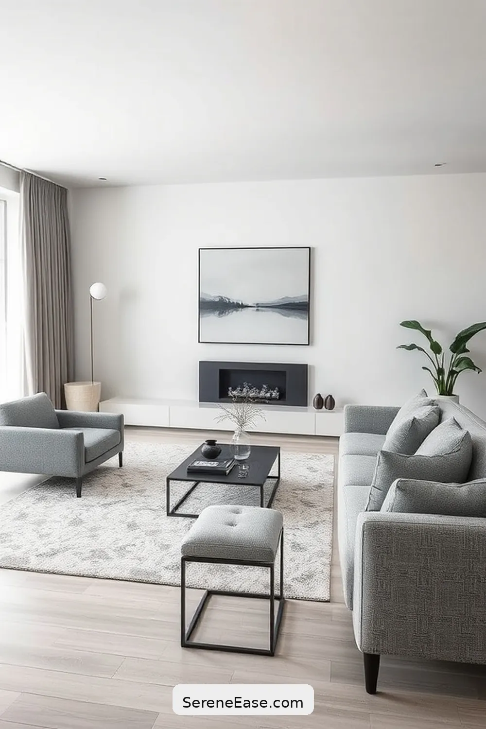 22 Tips for a Monochromatic Minimalist Living Room Style 5 Select Simple Furniture for 22 Tips for a Monochromatic Minimalist Living Room Style