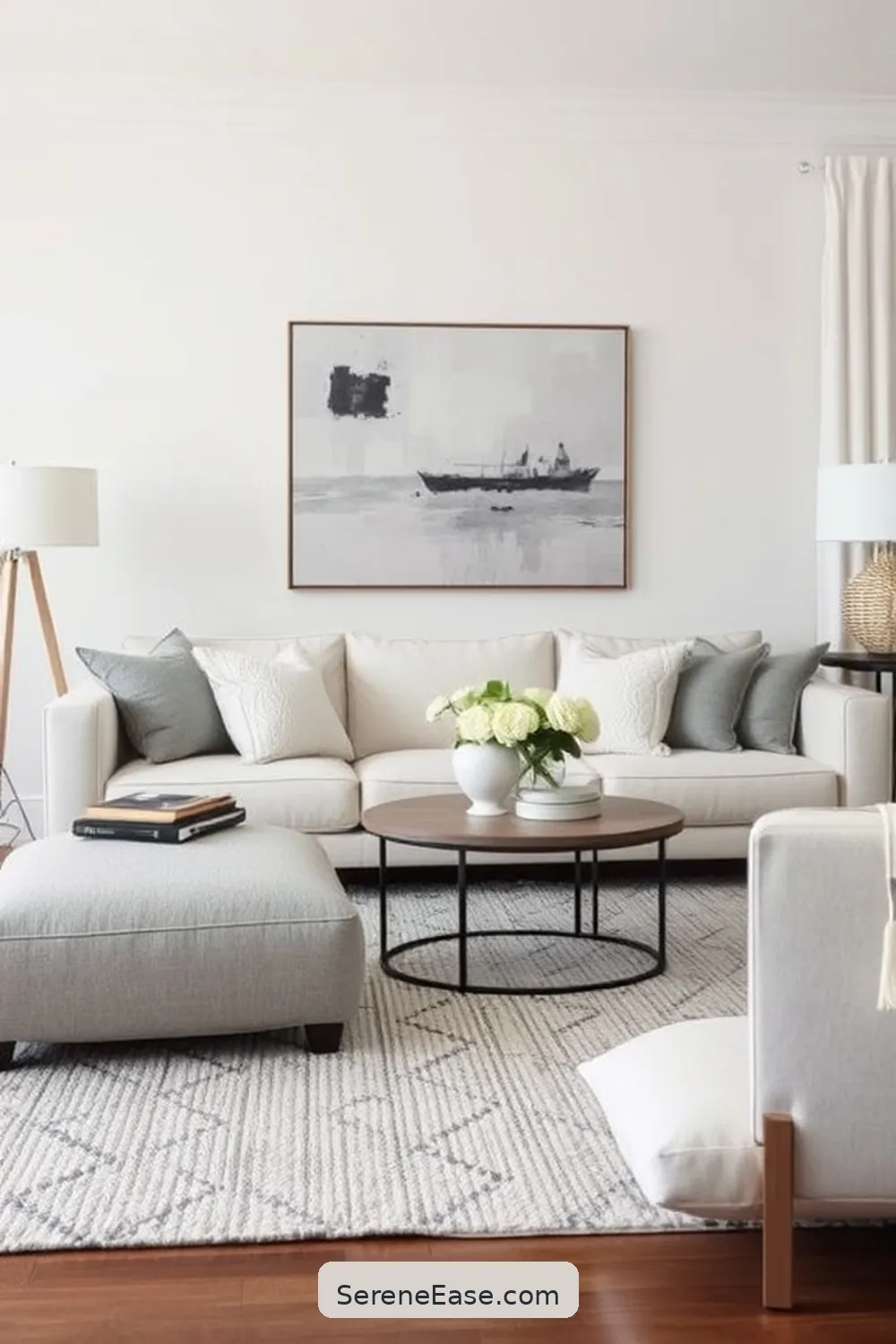 22 Tips for a Monochromatic Minimalist Living Room Style 16 Use Monochromatic Patterns for 22 Tips for a Monochromatic Minimalist Living Room Style