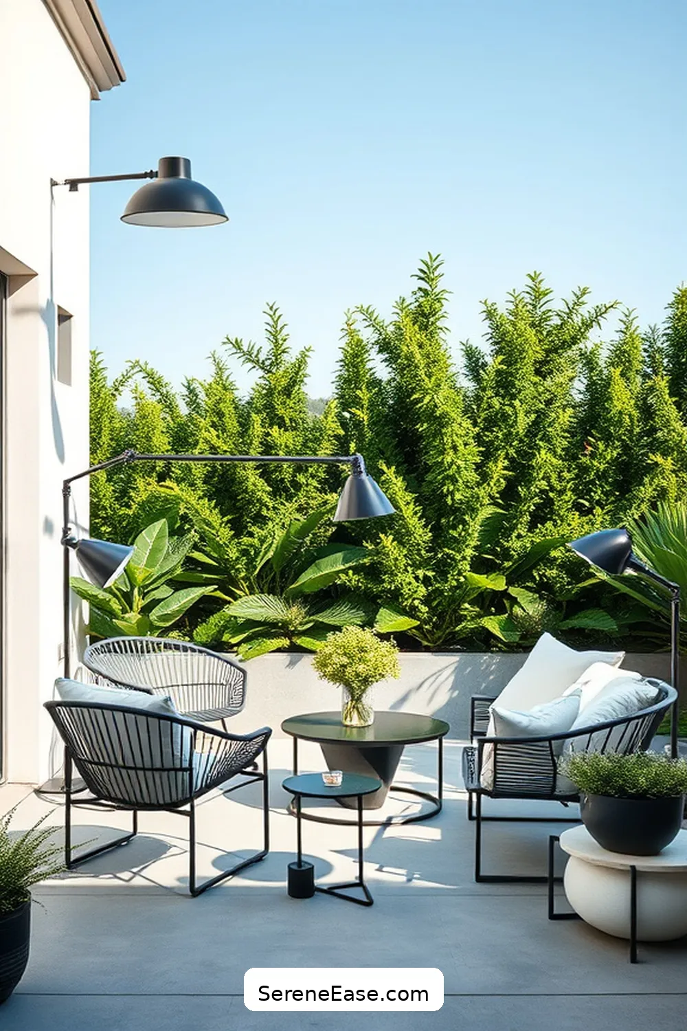 22 Ways to Achieve Black and White Outdoor Minimalist Patio Style 21 Choose Minimalist Outdoor Lighting for 22 Ways to Achieve Black and White Outdoor Minimalist Patio Style