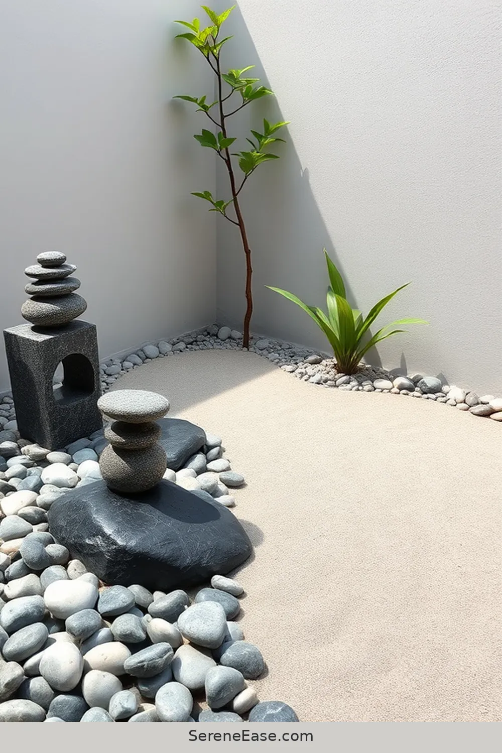 22 Ways to Achieve Black and White Outdoor Minimalist Patio Style 16 Design a Zen Garden Corner for 22 Ways to Achieve Black and White Outdoor Minimalist Patio Style