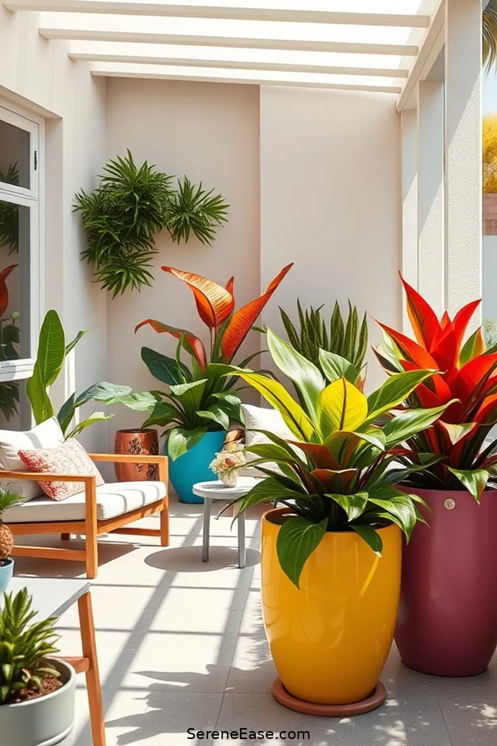 22 Ways to Achieve Bold Bright Scandinavian Style for Your Outdoor Patio 8 Incorporate Planters With Bold Plants for 22 Ways to Achieve Bold Bright Scandinavian Style for Your Outdoor Patio