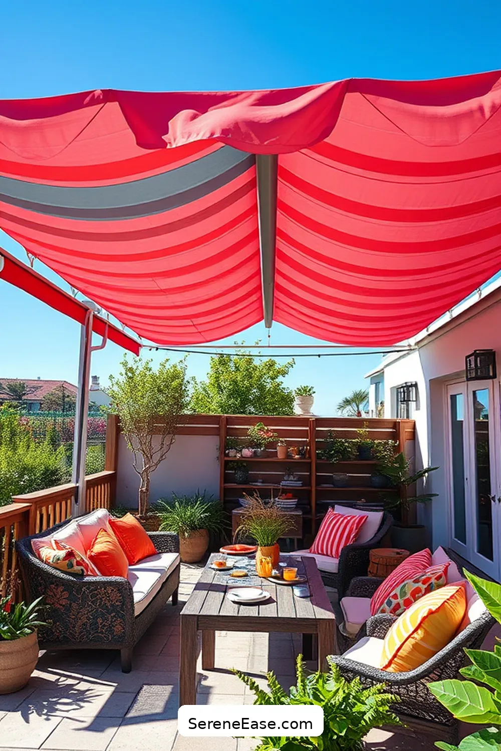 22 Ways to Achieve Bold Bright Scandinavian Style for Your Outdoor Patio 17 Install a Scandinavian-Style Canopy for 22 Ways to Achieve Bold Bright Scandinavian Style for Your Outdoor Patio