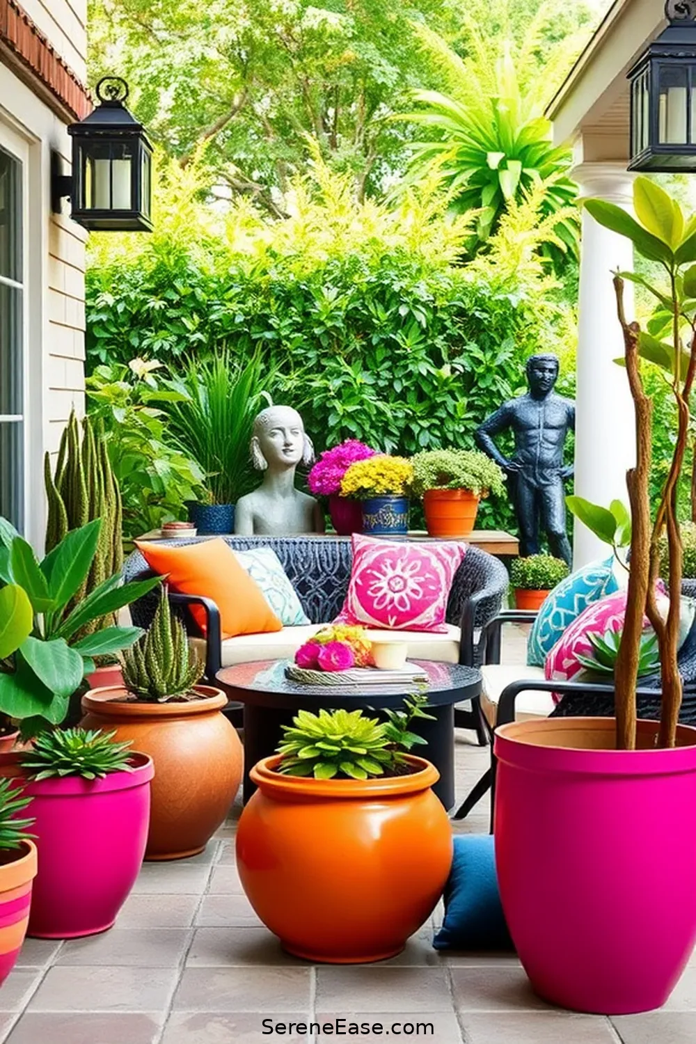 22 Ways to Achieve Bold Bright Scandinavian Style for Your Outdoor Patio 18 Use Brightly Colored Garden Accessories for 22 Ways to Achieve Bold Bright Scandinavian Style for Your Outdoor Patio