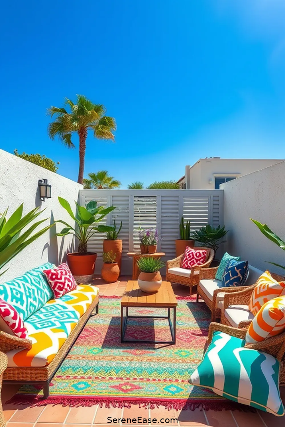 22 Ways to Achieve Bold Bright Scandinavian Style for Your Outdoor Patio 5 Use Geometric Patterns for 22 Ways to Achieve Bold Bright Scandinavian Style for Your Outdoor Patio