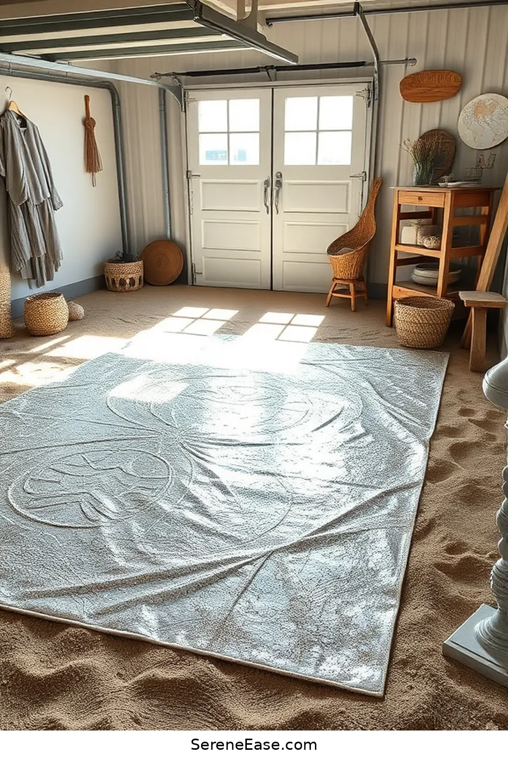 22 Ways to Add Metallic Accents to Your Coastal Style Garage 12 Metallic Rugs or Mats for 22 Ways to Add Metallic Accents to Your Coastal Style Garage