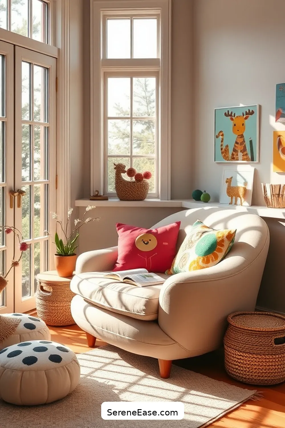 22 Ways to Create a Bold and Bright Nursery in Mid-Century Modern Style 12 Design a Cozy Reading Nook for 22 Ways to Create a Bold and Bright Nursery in Mid-Century Modern Style
