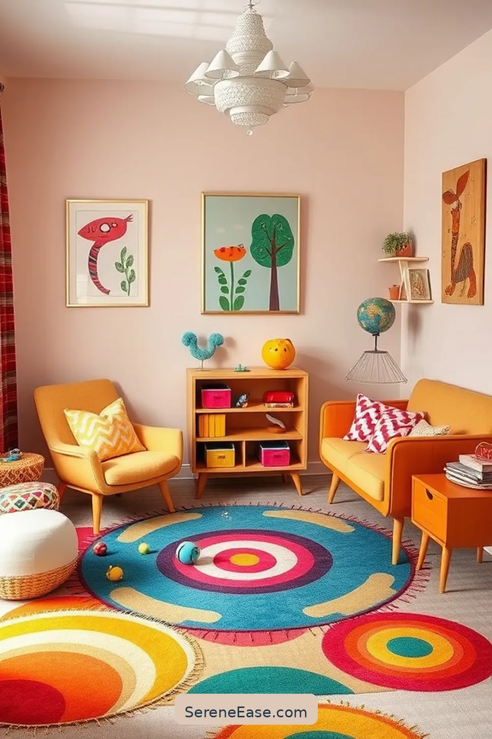22 Ways to Create a Bold and Bright Nursery in Mid-Century Modern Style 11 Include Playful Accessories for 22 Ways to Create a Bold and Bright Nursery in Mid-Century Modern Style