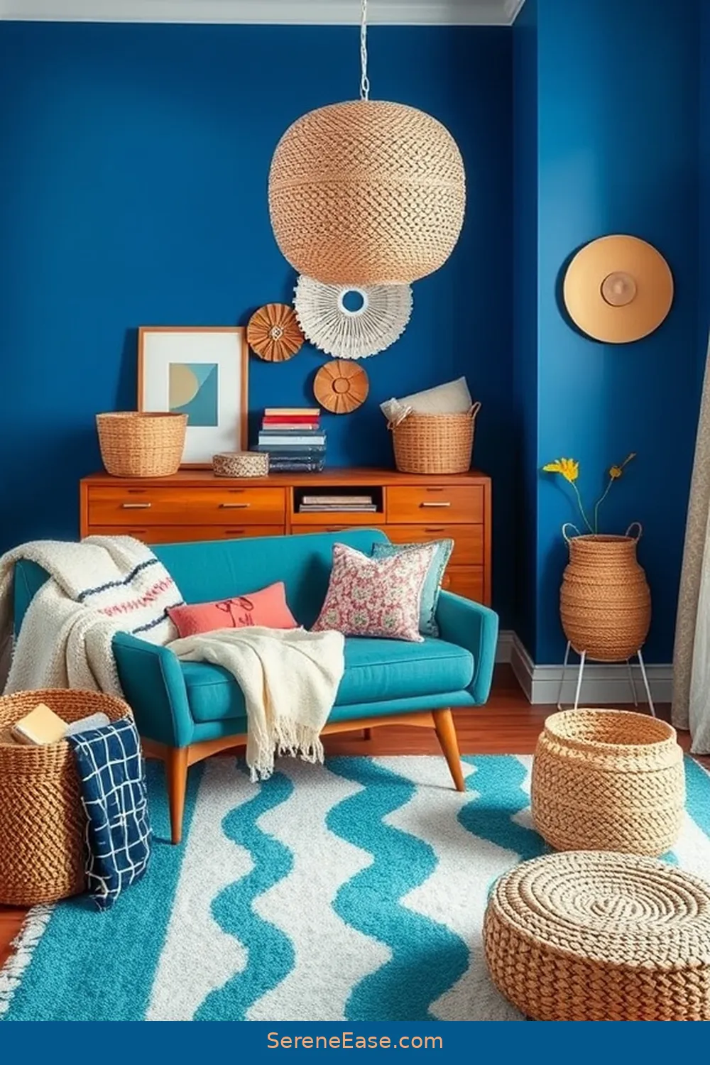 22 Ways to Create a Bold and Bright Nursery in Mid-Century Modern Style 9 Mix and Match Textures for 22 Ways to Create a Bold and Bright Nursery in Mid-Century Modern Style